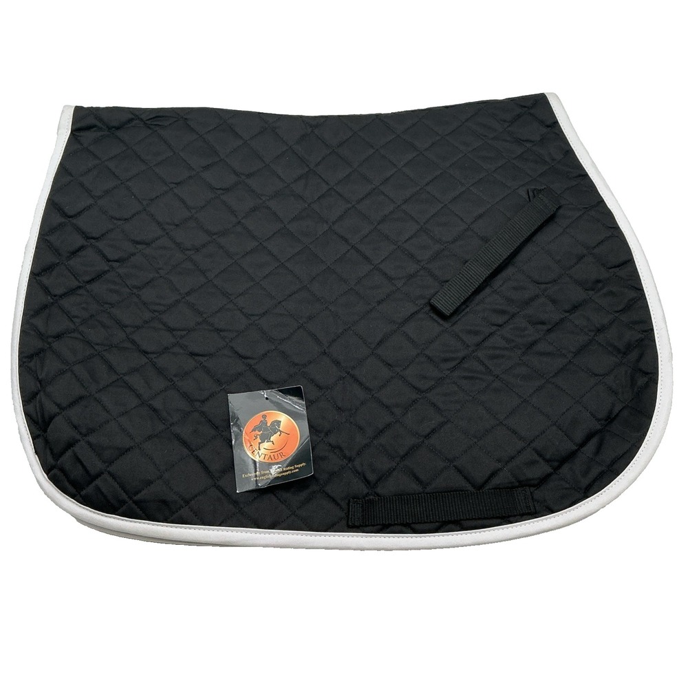 Centaur Imperial English Saddle Pad 22x19 Black White New With Tags